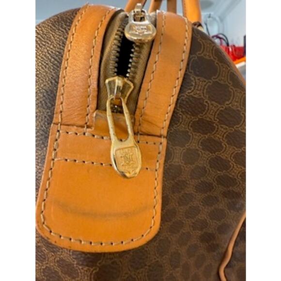 Celine Vintage Macadam Boston Bag*Beautiful Vintage Condition! w/Celine Lock/Key - Picture 5 of 13